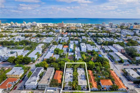 an aerial view of multiple house