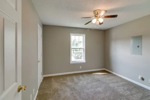 a view of a livingroom with a window