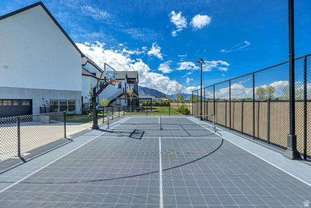 1720 Hillcrest Circle Mapleton, UT 84664 - Photo 98 of 116 View of basketball court featuring a mountain view and community basketball court