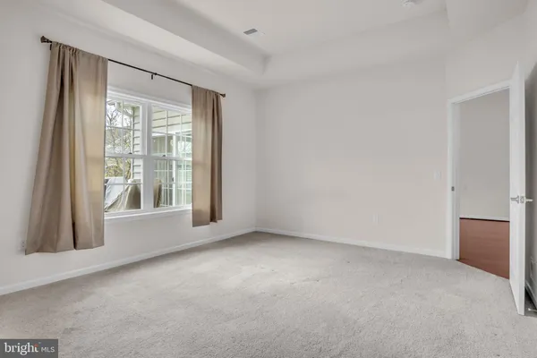 a view of an empty room with an empty room