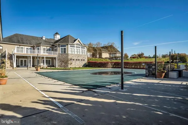 a view of a lake with a yard