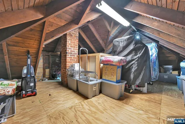 a view of store room with wooden floor