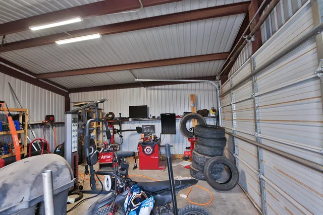 a view of a storage room