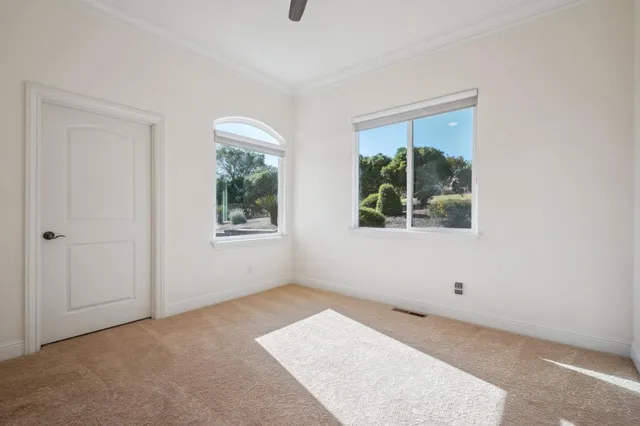 an aerial view of a houses with outdoor space