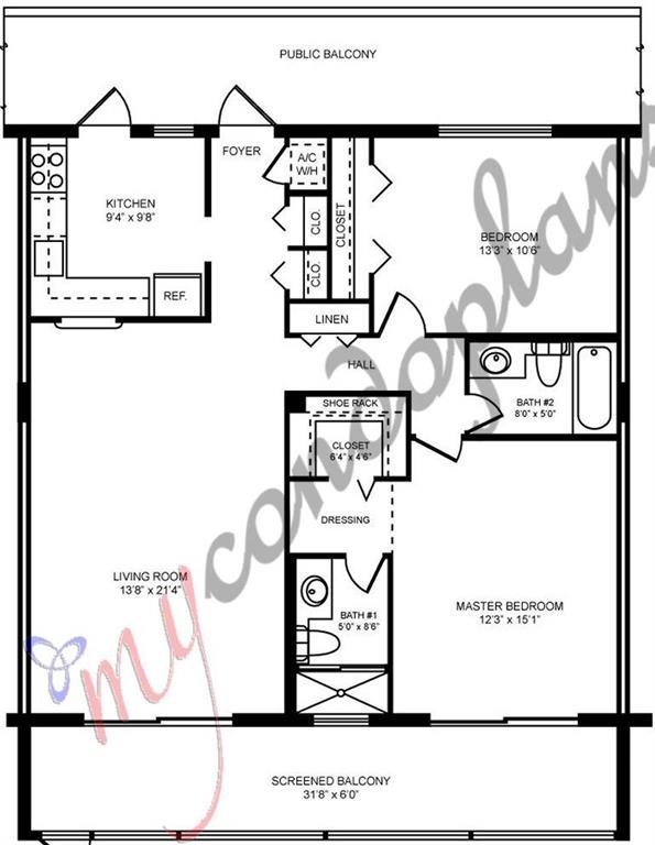 4650 Washington Street, Unit 210 Hollywood, FL 33021 - Photo 15 of 24 FLOOR PLAN