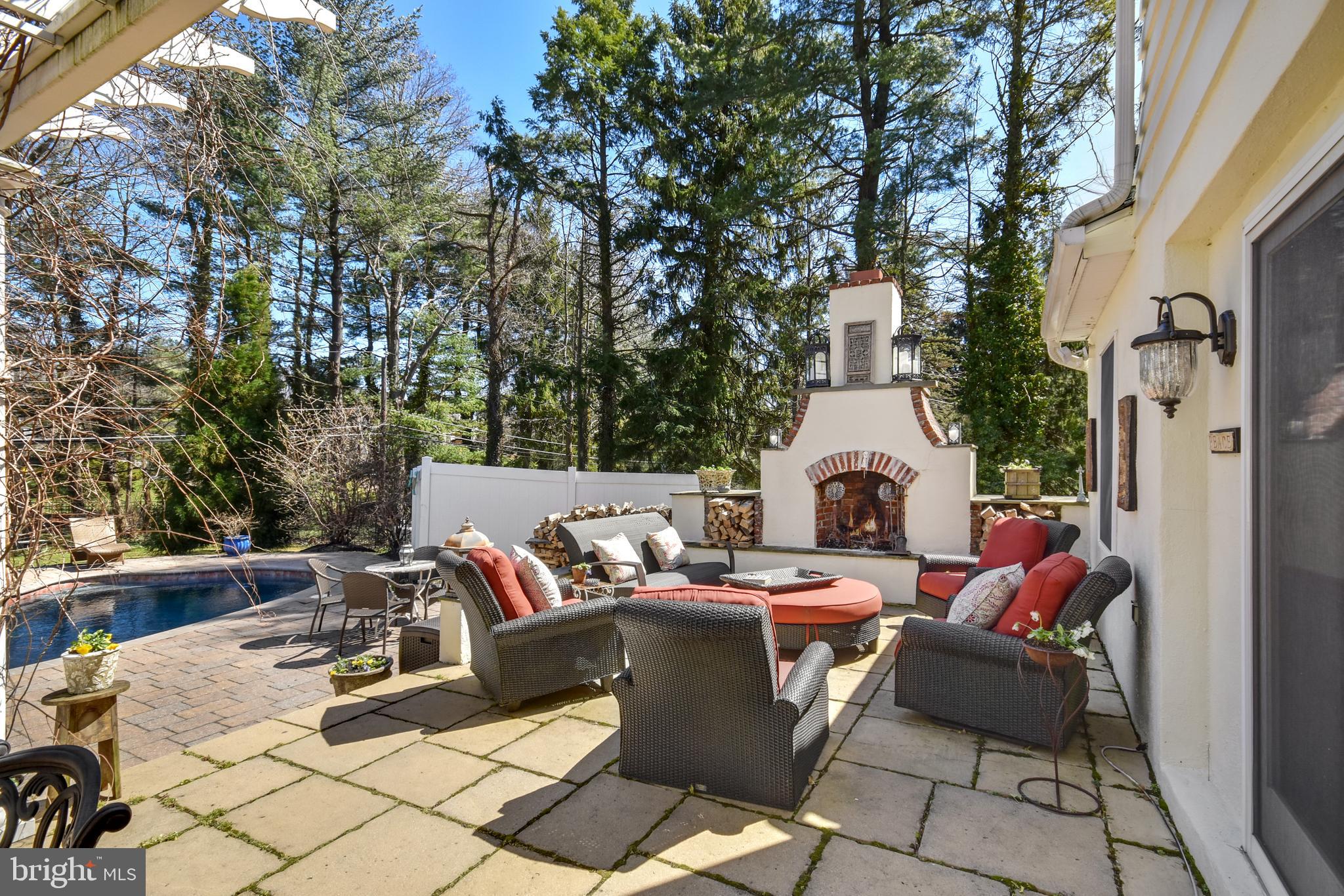1615 Lark Lane Villanova, PA 19085 - Photo 24 of 25 Patio with fireplace