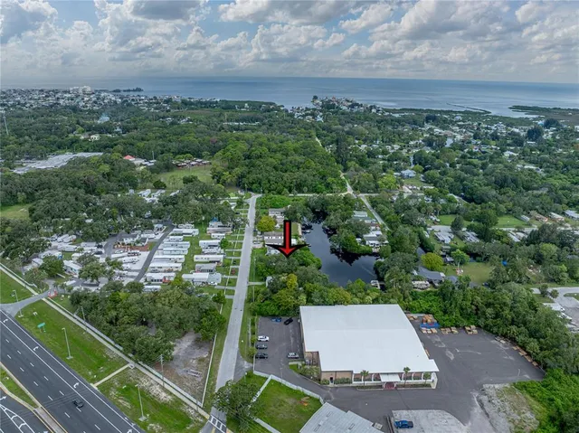 an aerial view of multiple house