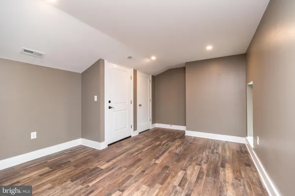 a view of livingroom with wooden floor