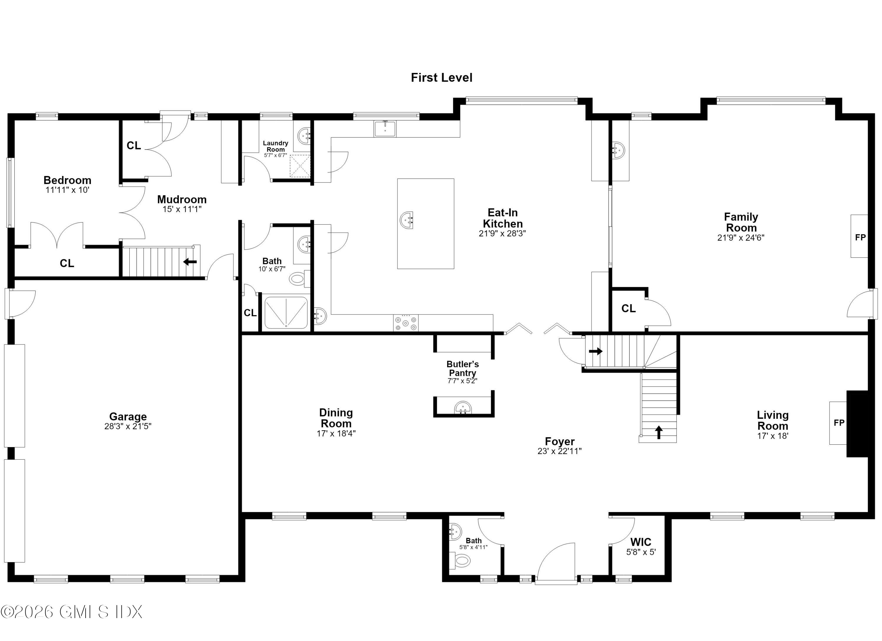 386 Westover Road Stamford, CT 06902 - Photo 30 of 30 Main Level Floor Plan