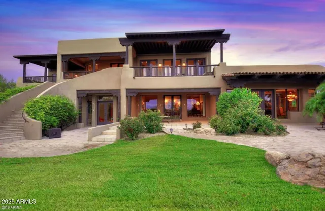 a view of a living room and dining room
