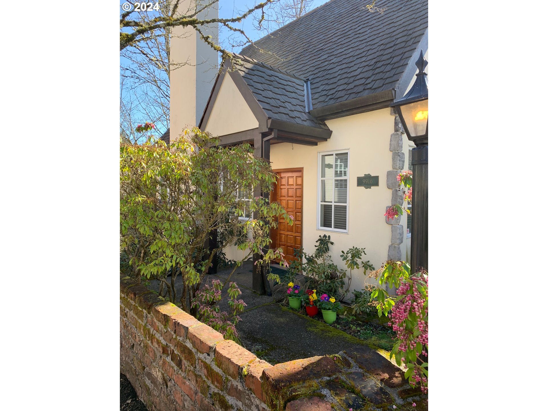 a front view of a house