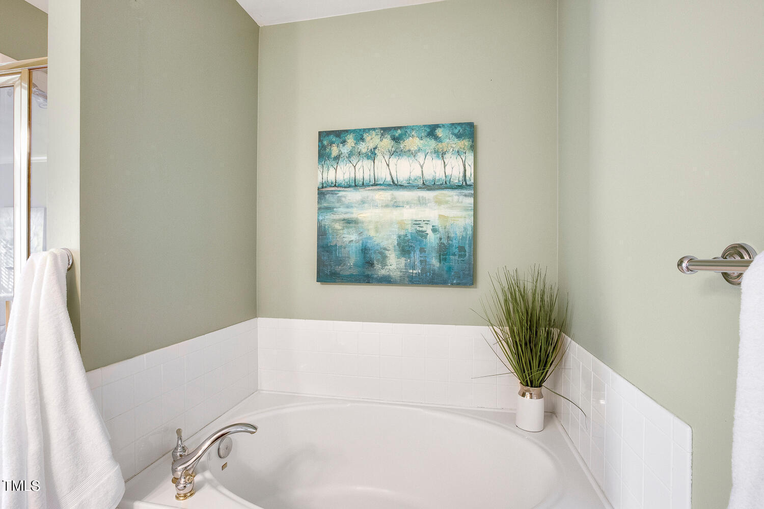 6324 Nowell Pointe Drive Raleigh, NC 27607 - Photo 29 of 50 a bath tub sitting in a bathroom next to a window