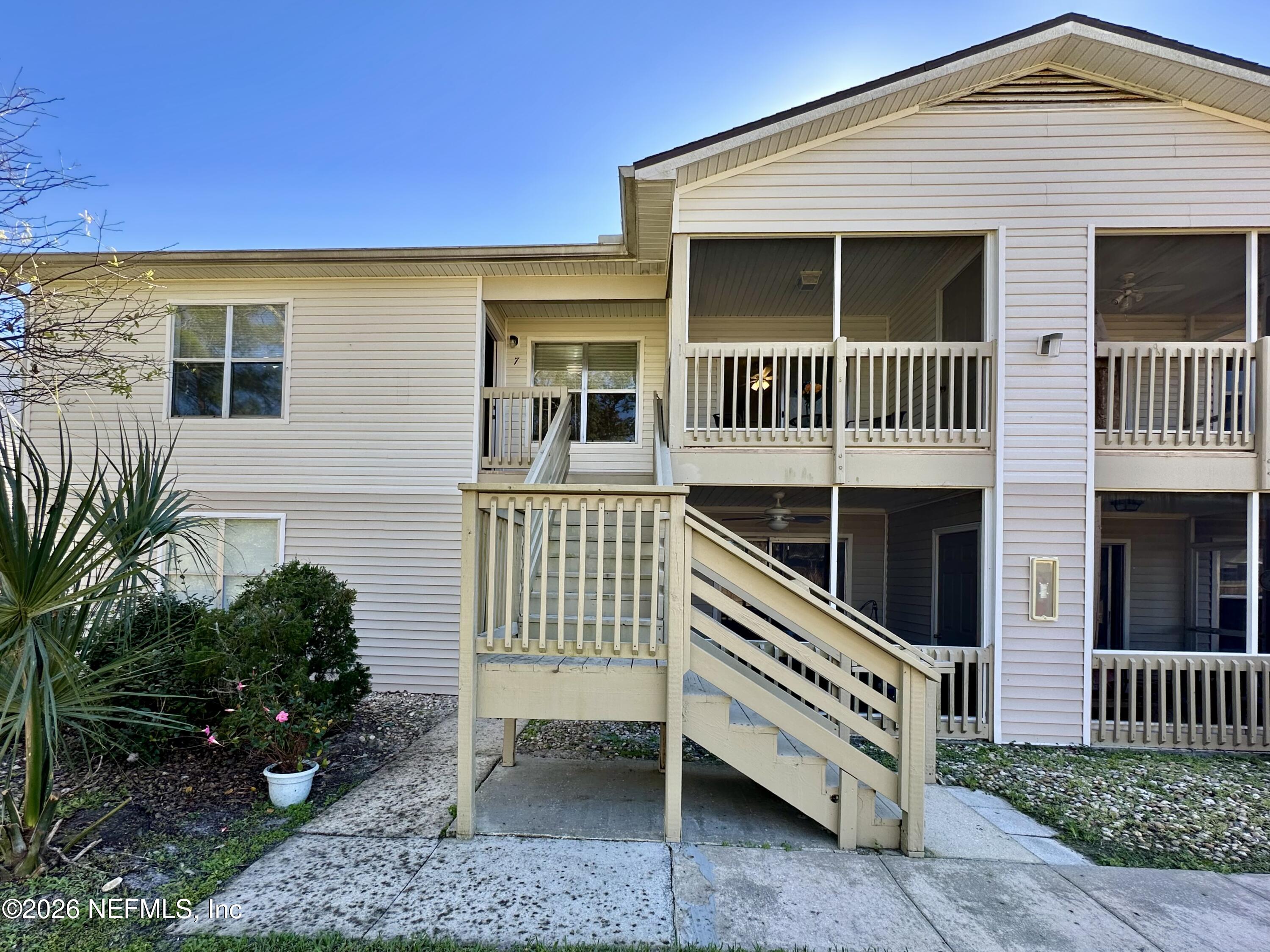 a front view of a house with a balcony