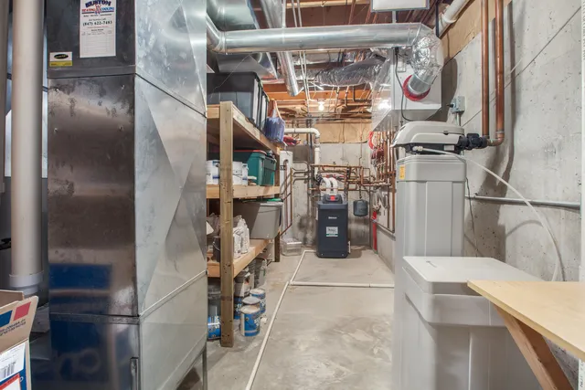 a close view of water heater room