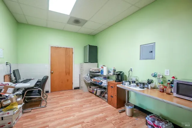 an aerial view of a city with lots of residential buildings