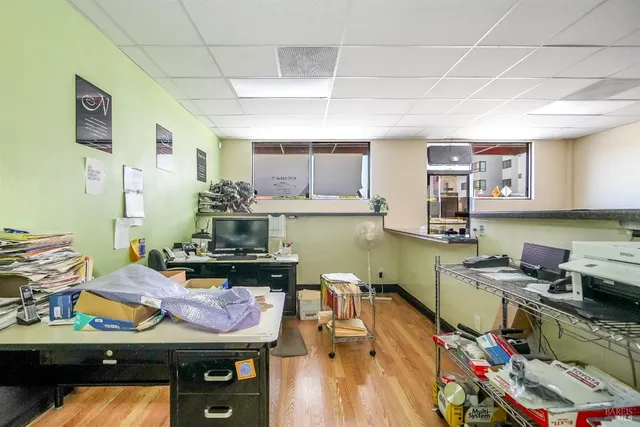 an aerial view of a city