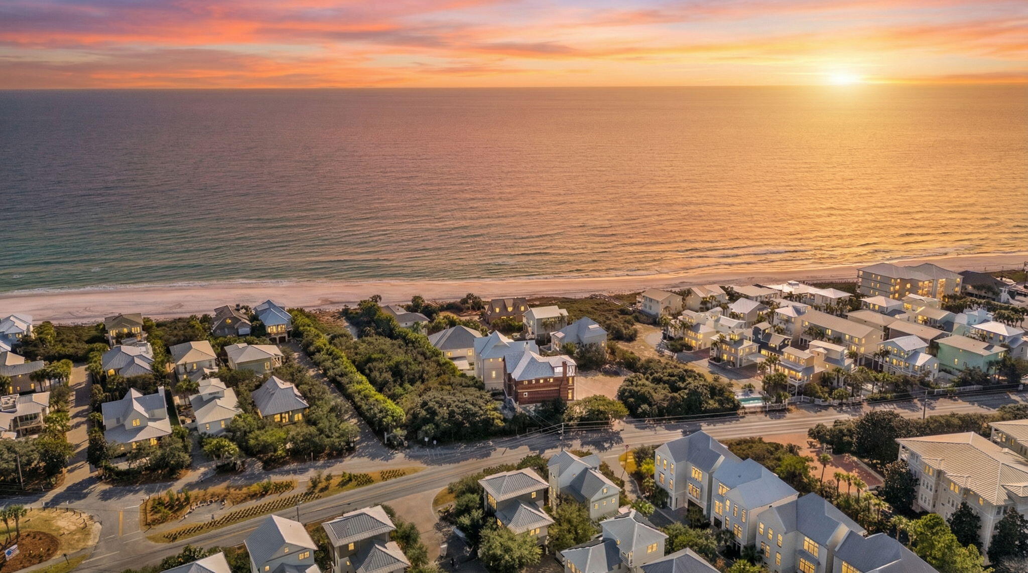 239 Sand Oaks Circle Santa Rosa Beach, FL 32459 - Photo 16 of 35 Aerial Twilight