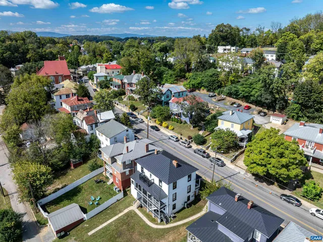 an aerial view of multiple house