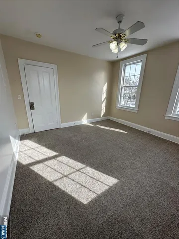 a view of a livingroom with a window