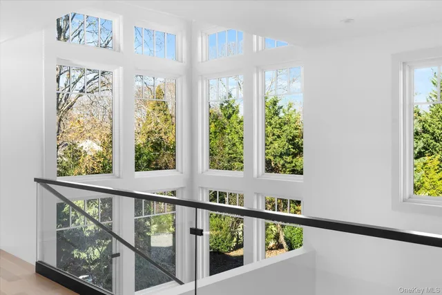 a view of a large window with an outdoor view