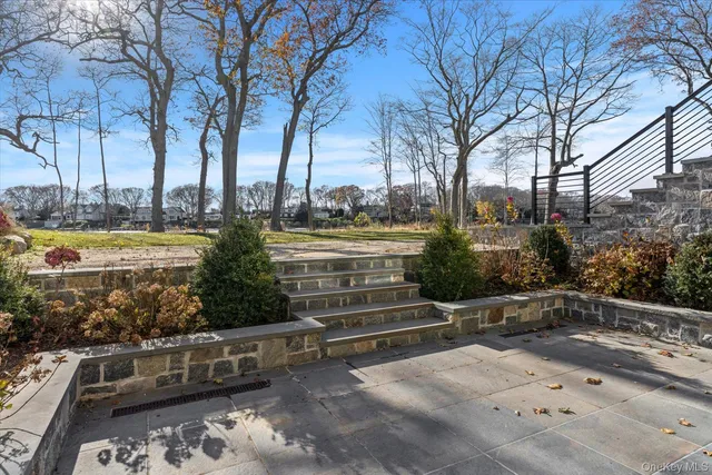 a view of a yard with an outdoor space