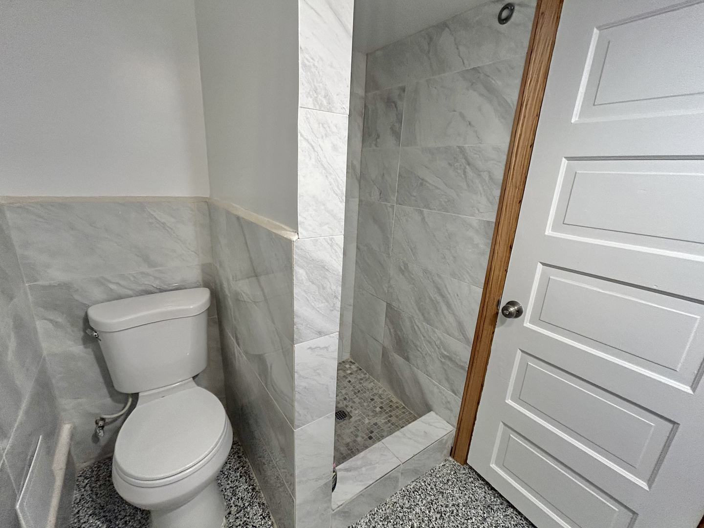 3056 West Lyndale Street, Unit G Chicago, IL 60647 - Photo 8 of 11 a bathroom with a toilet and a shower
