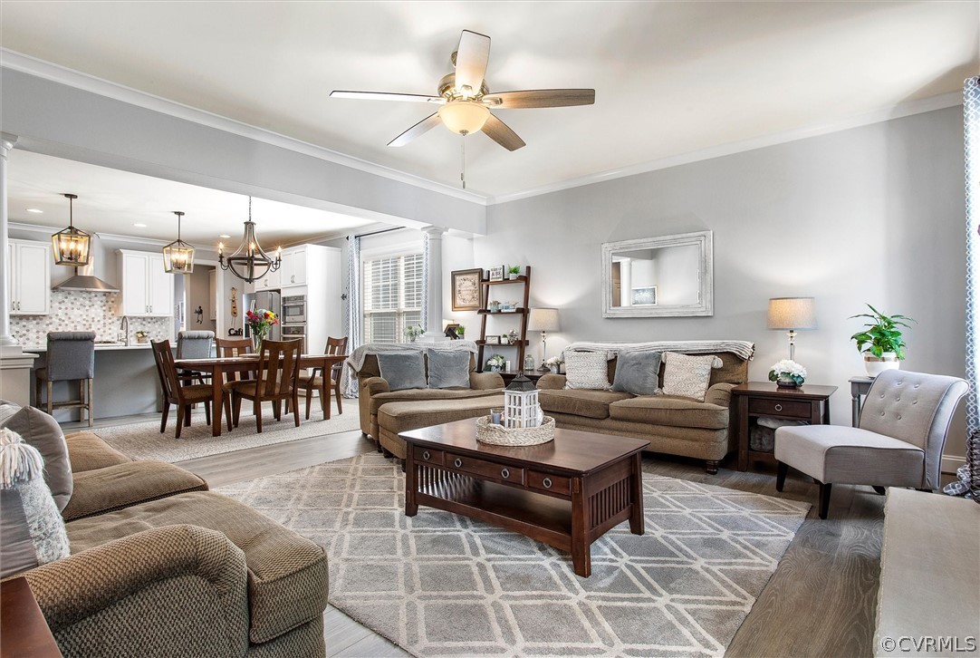 12233 Bremner Ridge Circle Manakin-Sabot, VA 23103 - Photo 11 of 49 a living room with furniture and kitchen view