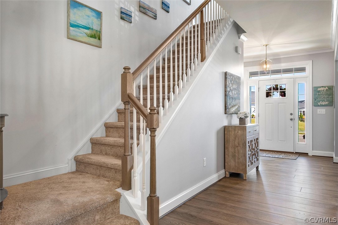 12233 Bremner Ridge Circle Manakin-Sabot, VA 23103 - Photo 31 of 49 a view of entryway and hall with wooden floor