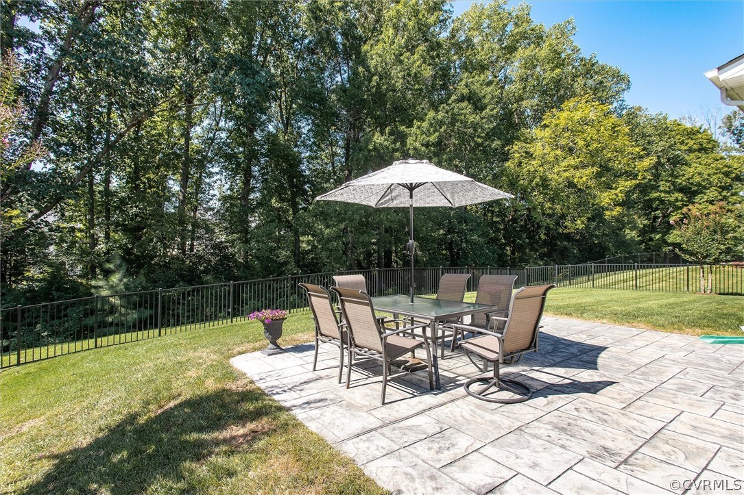12233 Bremner Ridge Circle Manakin-Sabot, VA 23103 - Photo 39 of 49 a view of backyard with swimming pool and patio
