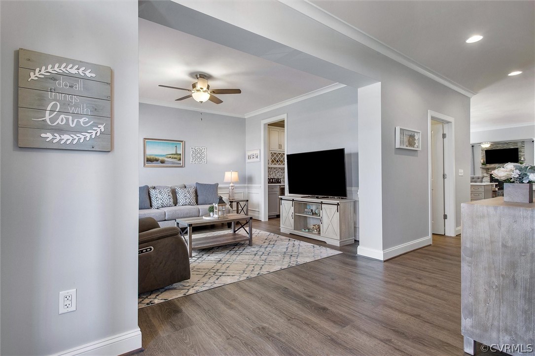 12233 Bremner Ridge Circle Manakin-Sabot, VA 23103 - Photo 7 of 49 a living room with furniture and a flat screen tv