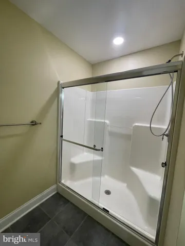 a view of a room with a window