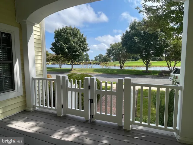 a view of a porch with a backyard