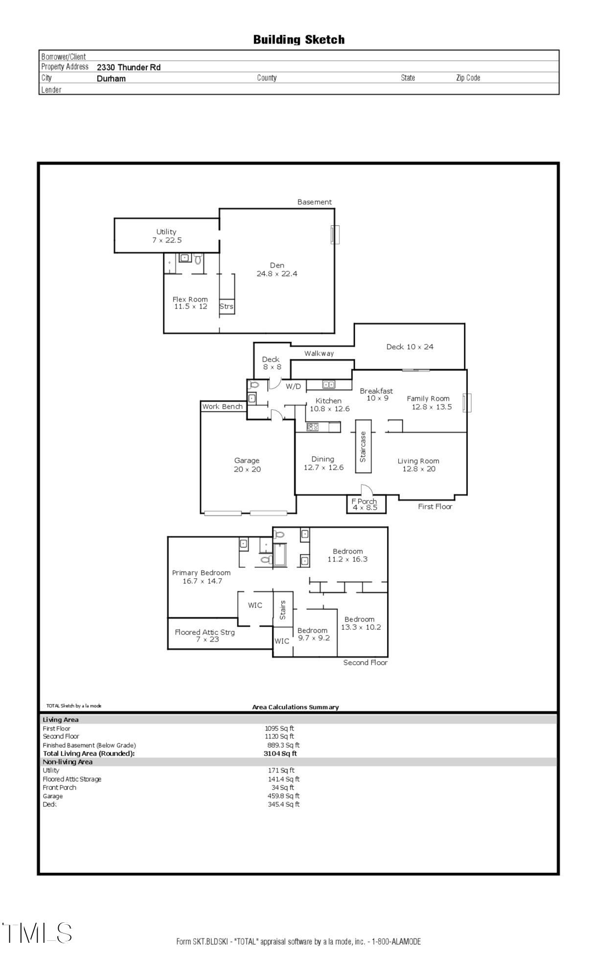 2330 Thunder Road Durham, NC 27712 - Photo 44 of 44 Floorplan