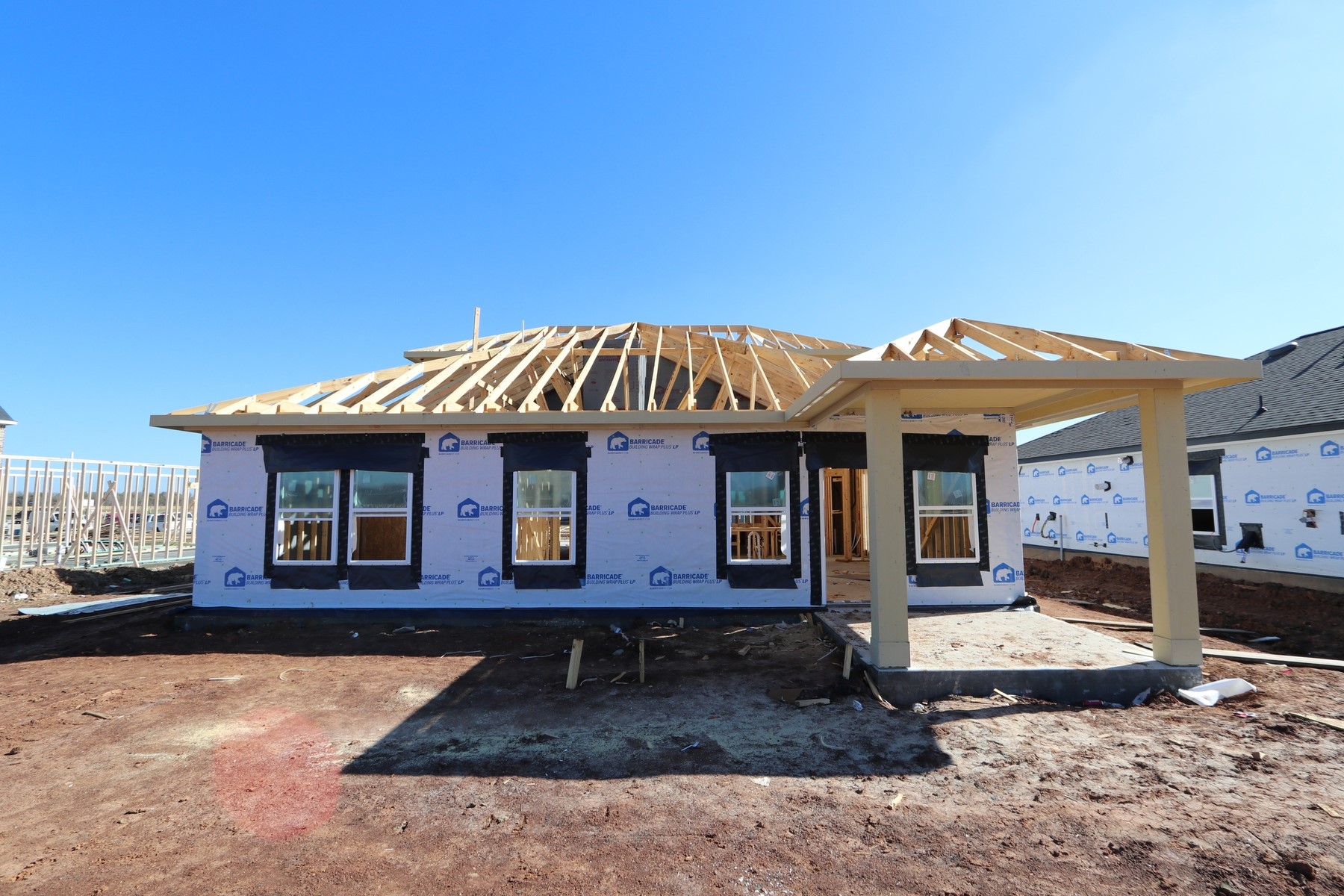 7918 Jasper Mdws Way Angleton, TX 77515 - Photo 3 of 29 Backyard with covered patio - still under construction!