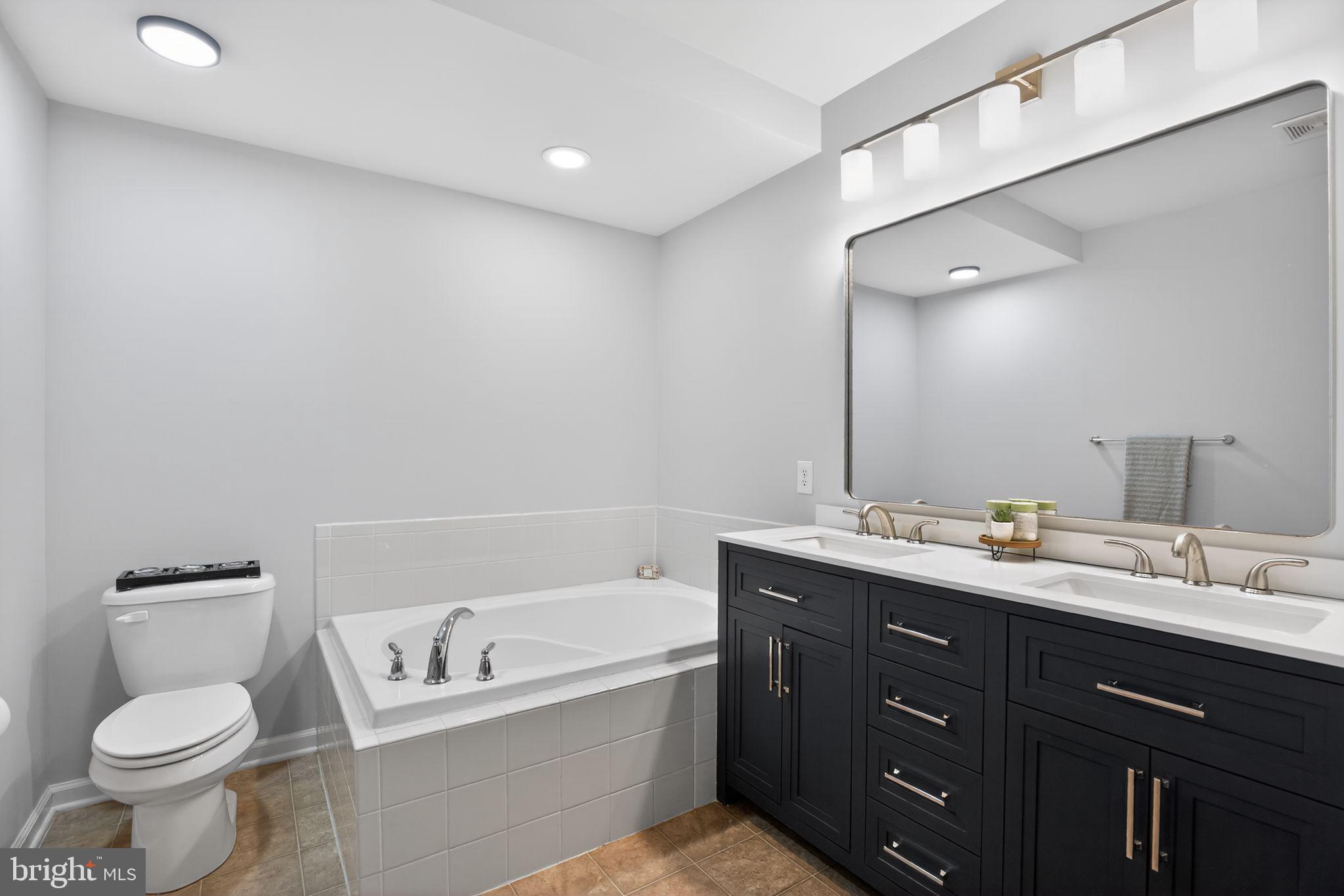 2624 St Marys View Road Accokeek, MD 20607 - Photo 18 of 31 a bathroom with a tub sink vanity mirror and toilet
