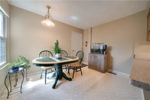 a view of a room with furniture and potted plants