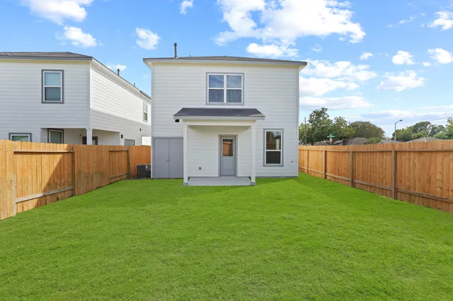 a view of a porch with a big yard