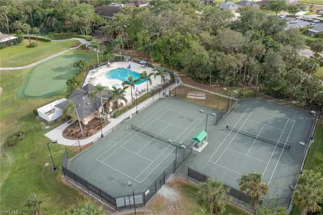 an aerial view of a house having outdoor space