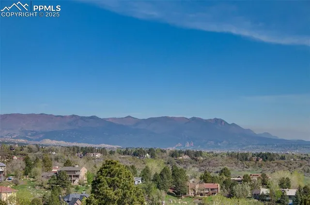 a view of city and mountain