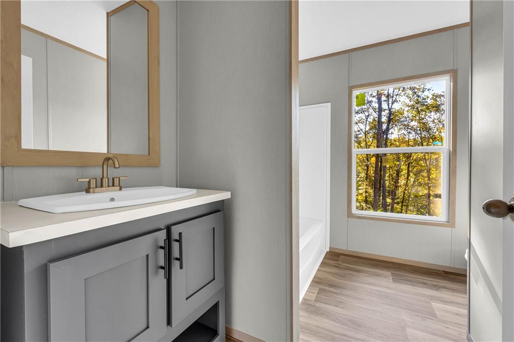 946 Essic Road Ball Ground, GA 30107 - Photo 32 of 45 a view of a bathroom with a sink and a window