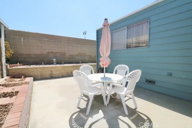 a view of a outdoor space with seating area