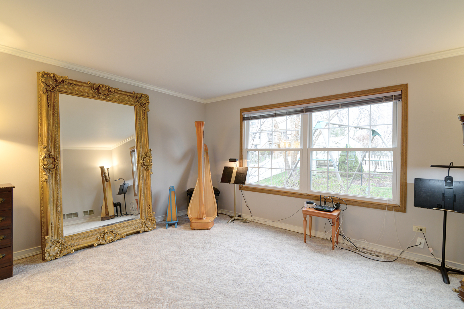 794 Burning Trail Carol Stream, IL 60188 - Photo 16 of 35 a view of an empty room with a fireplace and a large window