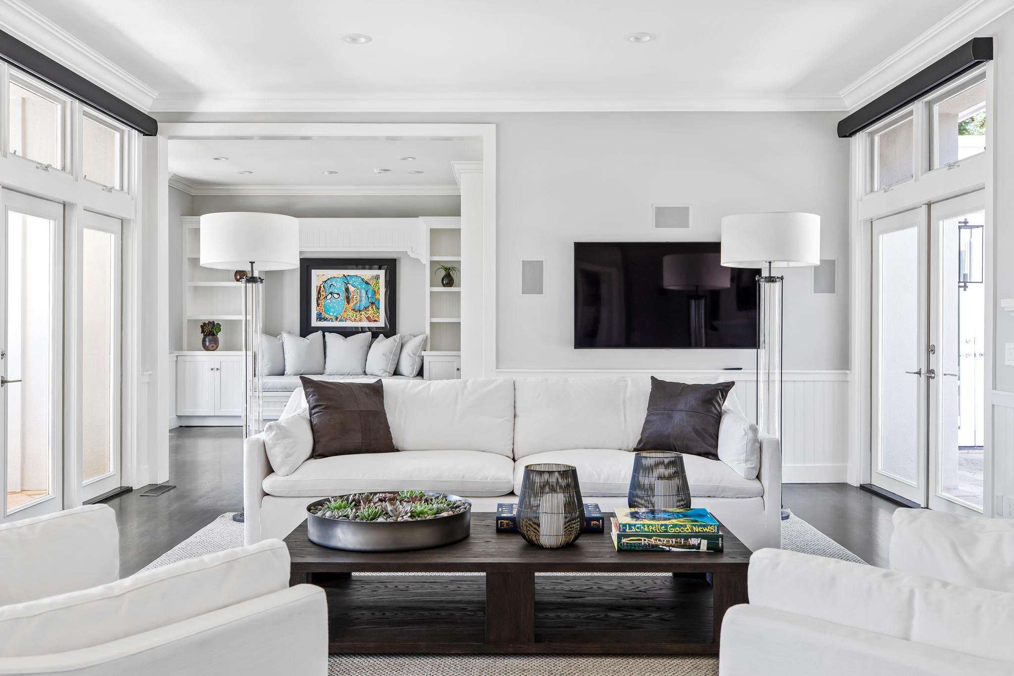 808 Riven Rock Road Santa Barbara, CA 93108 - Photo 3 of 44 a living room with furniture and a flat screen tv