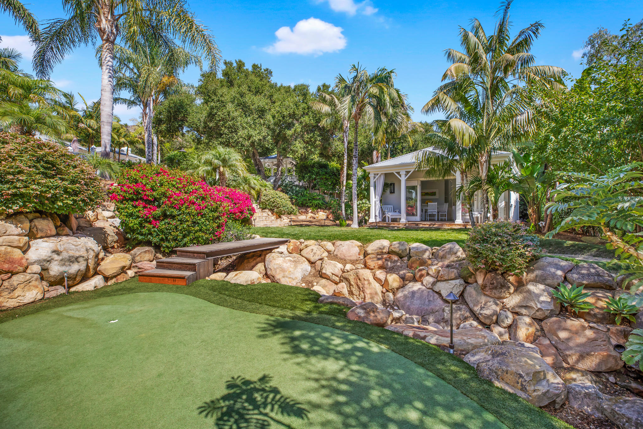 808 Riven Rock Road Santa Barbara, CA 93108 - Photo 34 of 44 a view of a house with a yard and garden