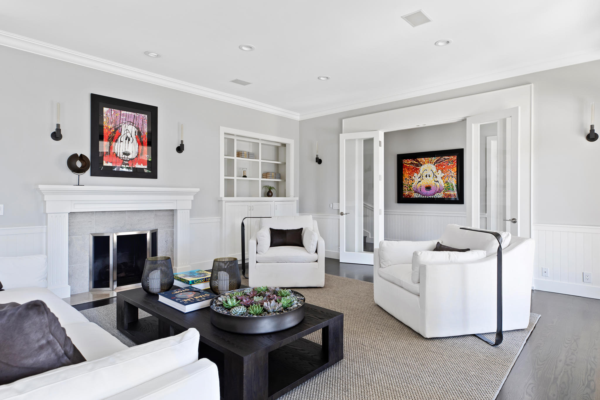 808 Riven Rock Road Santa Barbara, CA 93108 - Photo 5 of 44 a living room with furniture and a fireplace