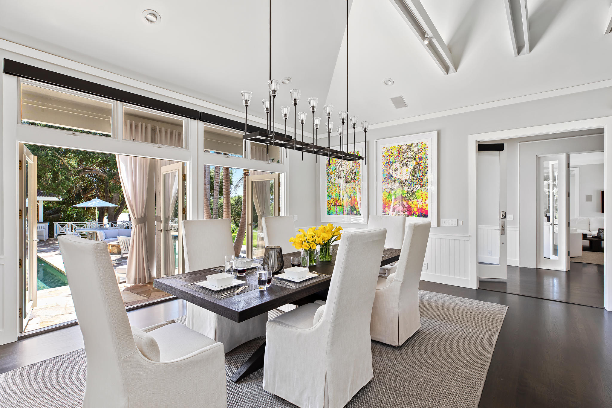 808 Riven Rock Road Santa Barbara, CA 93108 - Photo 7 of 44 a view of a dining room with furniture window and outside view