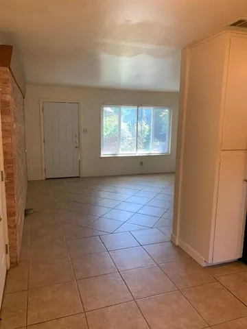 an empty room with a window