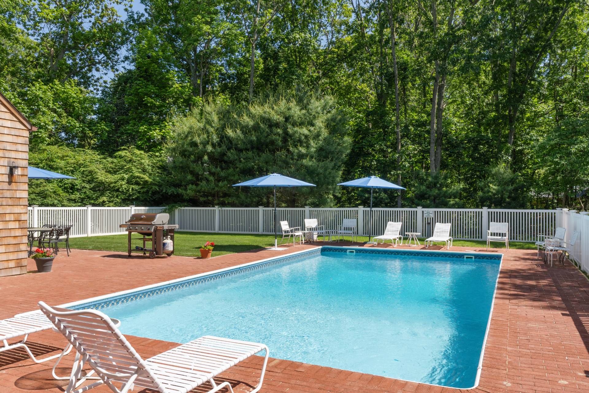 11 Wagon Lane East Hampton, NY 11937 - Photo 15 of 17 swimming pool view with a outdoor seating space