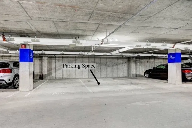 a view of parking garage