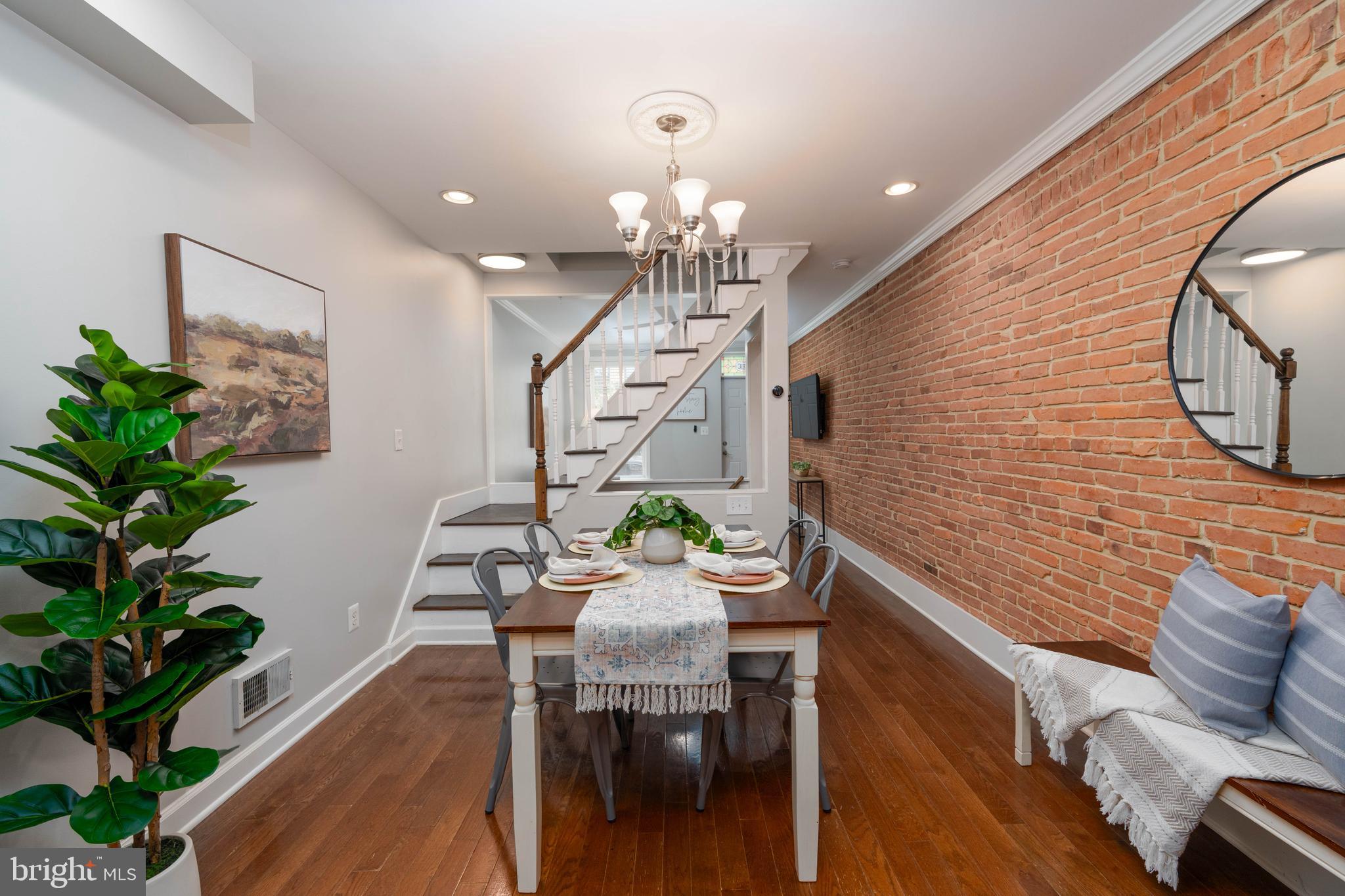 1421 Decatur Street Baltimore, MD 21230 - Photo 9 of 27 Dining room with upstairs view